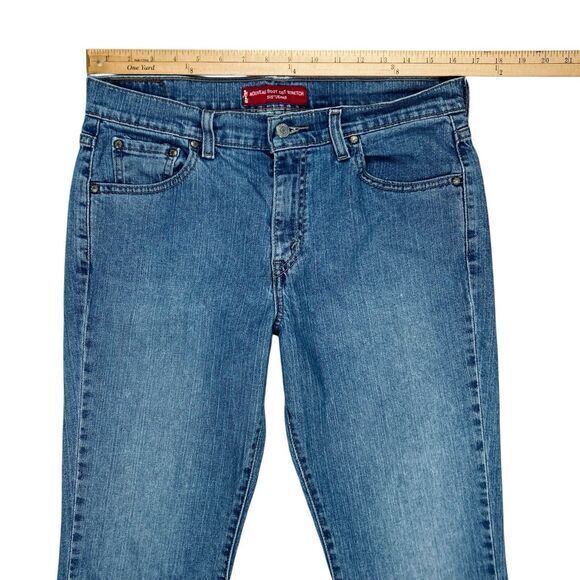 Levi's 515 Jeans Womens 12 Blue Neuveau Boot Cut Stretchy Western Cowgirl Denim - Picture 9 of 14